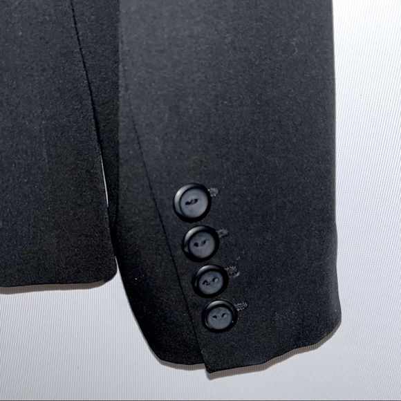 next, blazer, black with white stitching, button sleeve, lined size UK 8R. - Picture 4 of 5